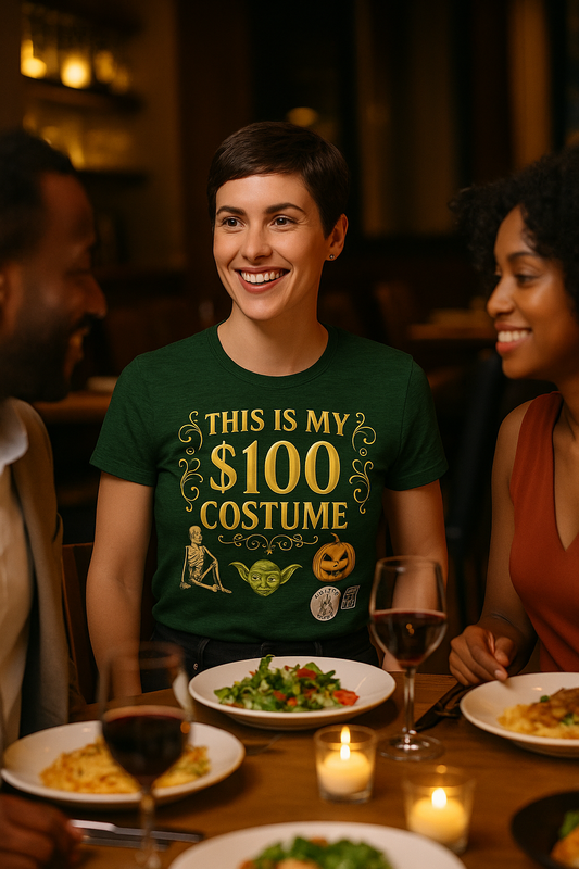 100 Dollar Halloween Costume Shirt – Funny Halloween Tee, Sarcastic Rich Person Costume, Novelty Party T-Shirt