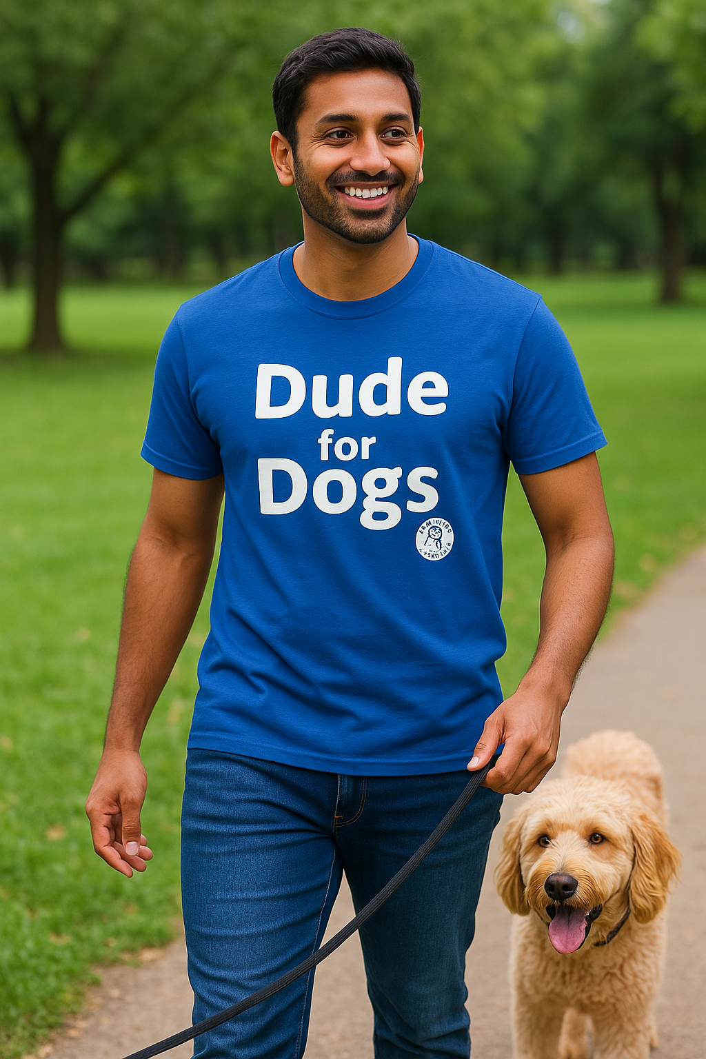 Dude for Dogs T-Shirt – Funny Dog Lover Shirt, Novelty Pet Owner Tee, Gift for Dog Dads