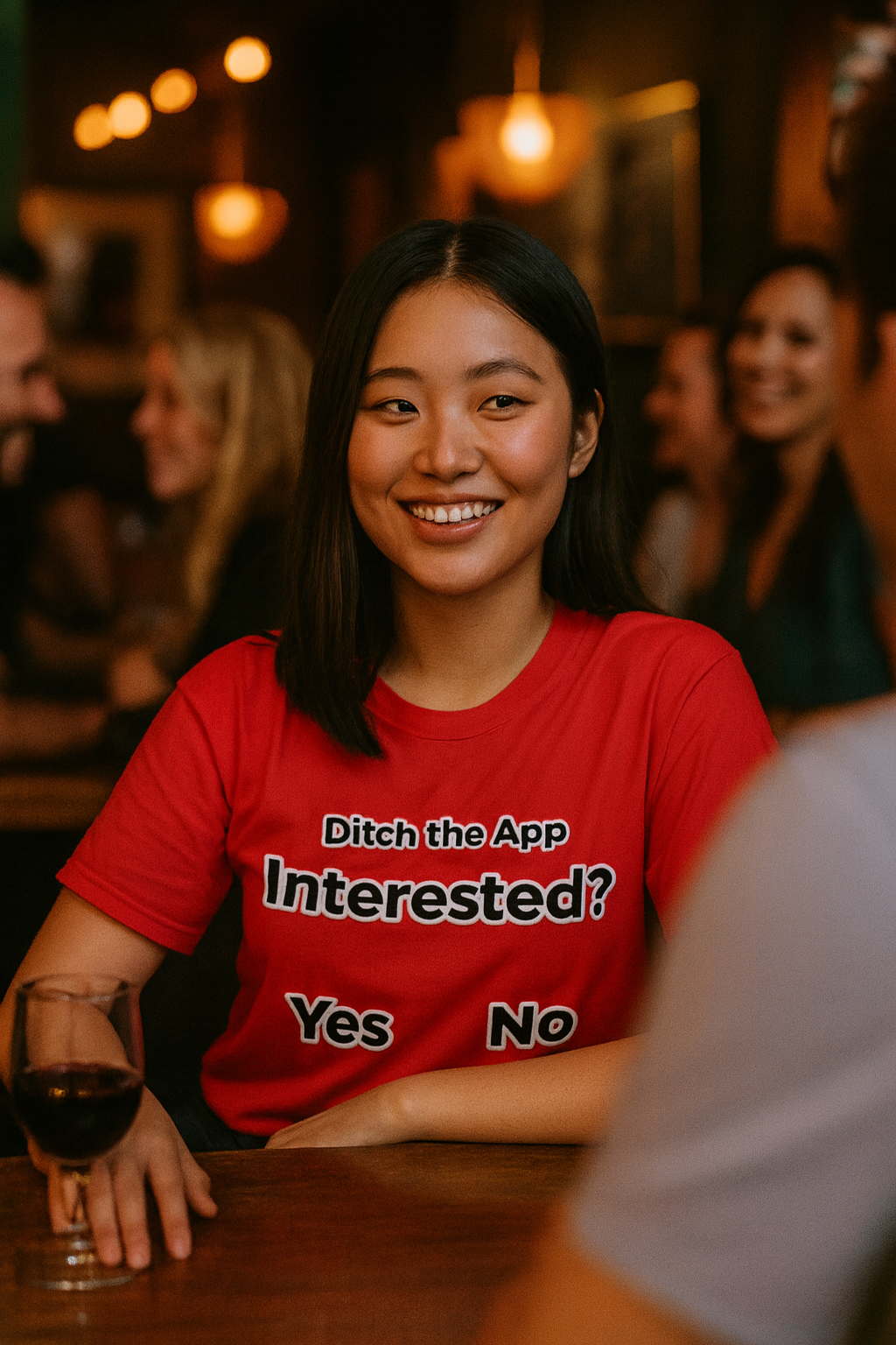 Ditch the App – Front Touch Yes or No Tee